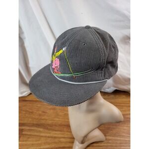 Ski The East Gray Corduroy Embroidered Adjustable Hat